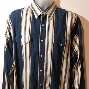 Wrangler Western Shirt Pearl snap Button Front